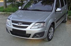 Накладки на передние фары (Реснички) Renault Logan 2004-2013, Lada Largus (универсал, фургон)  2012 - н.в., Largus Cross (универсал) 2015 - н.в.